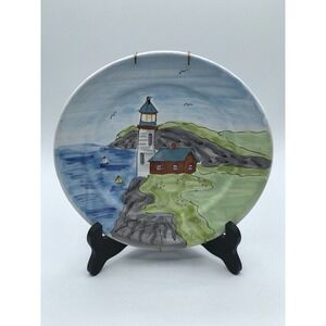 Mesa Int.Handcrafted Lighthouseocean Hungary Warner New Hampshire Plate w/hanger